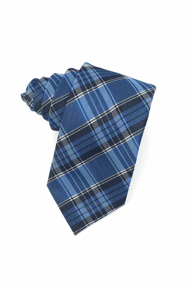 Cardi Blue Madison Plaid Necktie