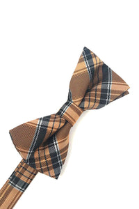Cardi Orange Madison Plaid Bow Tie