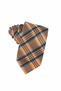 Cardi Orange Madison Plaid Necktie