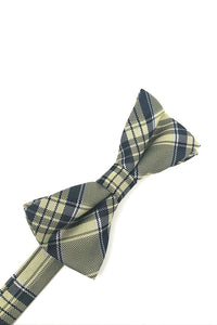 Cardi Yellow Madison Plaid Bow Tie