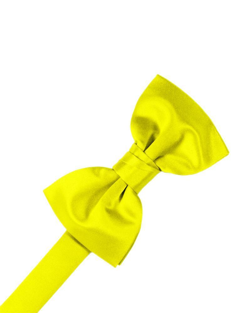 Lemon Luxury Satin Bow Tie