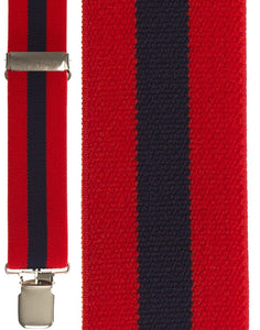 Cardi "Red Navy Red Terry Stripe" Suspenders