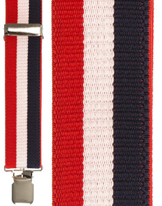 Cardi "Red White Navy Terry Stripe" Suspenders