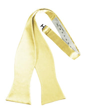 Cardi Self Tie Canary Luxury Satin Bow Tie