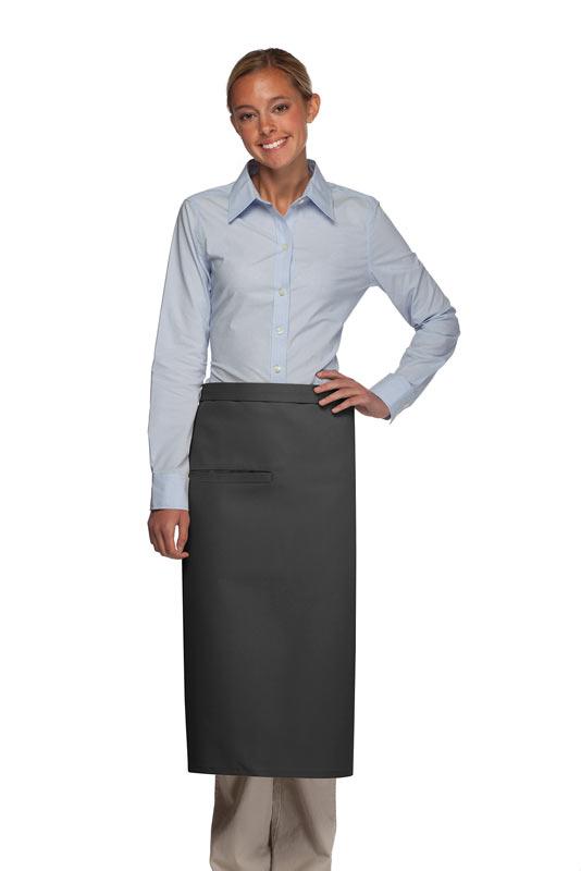 Cardi / DayStar Charcoal Full Bistro Apron (1 Inset Pocket)