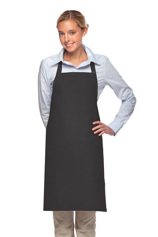 Cardi / DayStar Charcoal Deluxe Bib Adjustable Apron (2 Pockets)