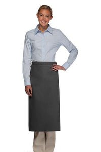 Cardi / DayStar Charcoal Full Bistro Apron (No Pockets)