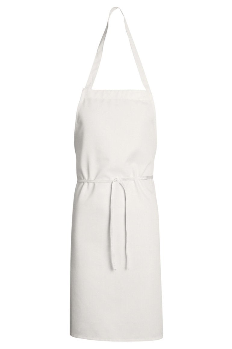 Chef Designs White Standard Bib Apron (No Pockets)