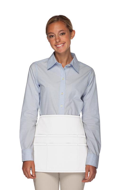 Cardi / DayStar White Rounded Waist Apron (6 Pockets)