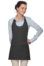Cardi / DayStar Charcoal Scoop Neck Bib Adjustable Apron (3 Pockets)