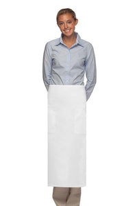 Cardi / DayStar White Bistro Apron (2 Pockets)