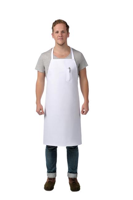 Cardi / DayStar White Pencil Pocket Bib Apron