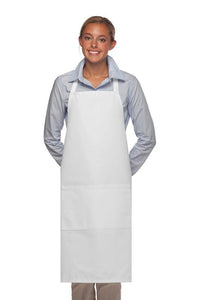 Cardi / DayStar White Bib Apron (2 Pockets)