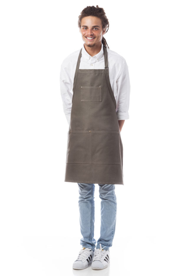 DayStar Olive Woodland Canvas Series Three Pocket Bib Apron