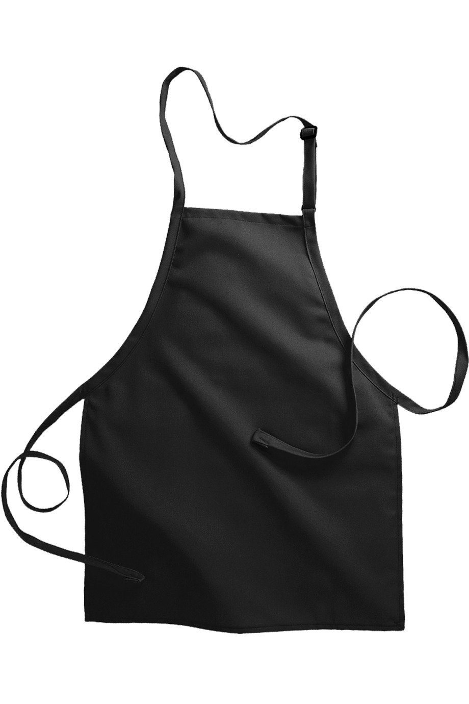 Edwards Black Bib Adjustable Apron (No Pockets)