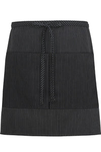 Edwards Pinstripe Half Bistro Apron (2 Pockets)