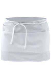 Edwards White Half Bistro Apron (2 Pockets)