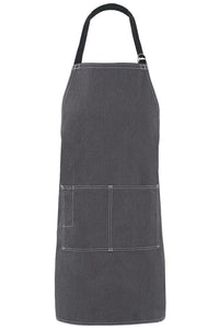 Fame Heather Grey City Market Long Vintage Bib Apron