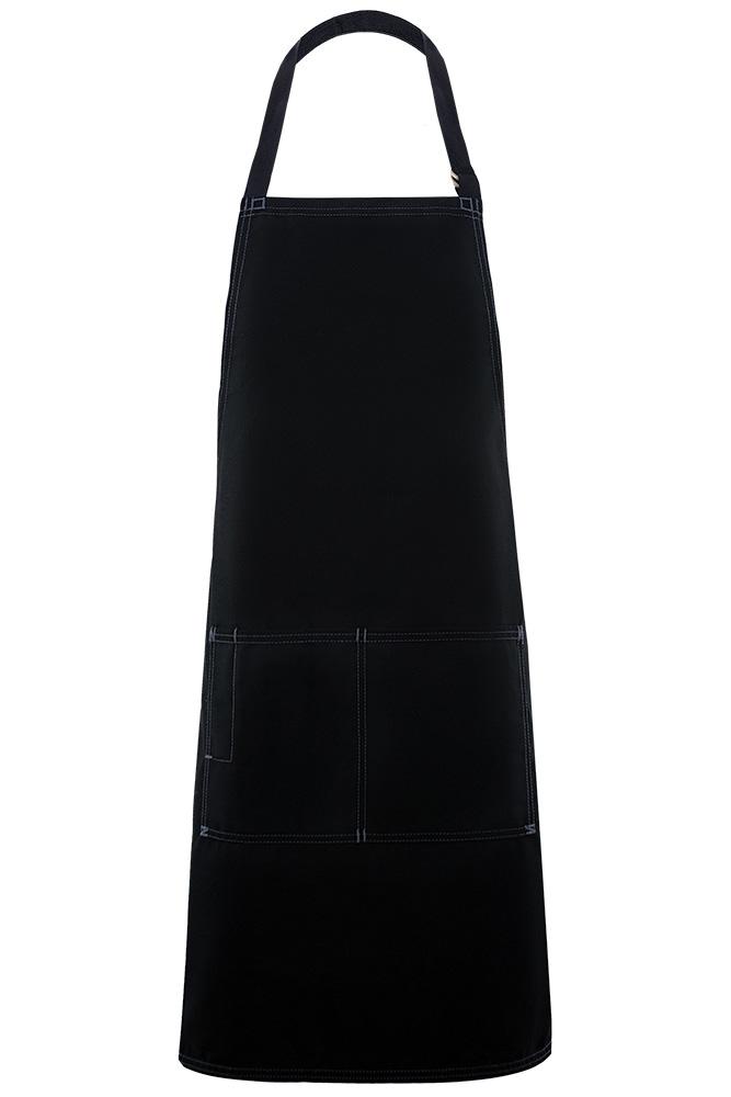 Fame Black City Market Everyday Long Bib Apron