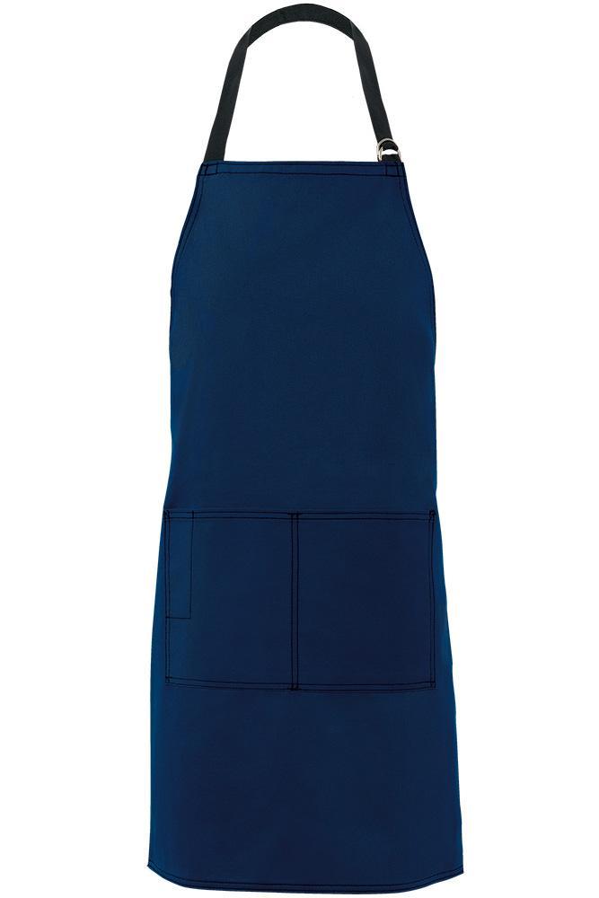 Fame Navy City Market Everyday Long Bib Apron