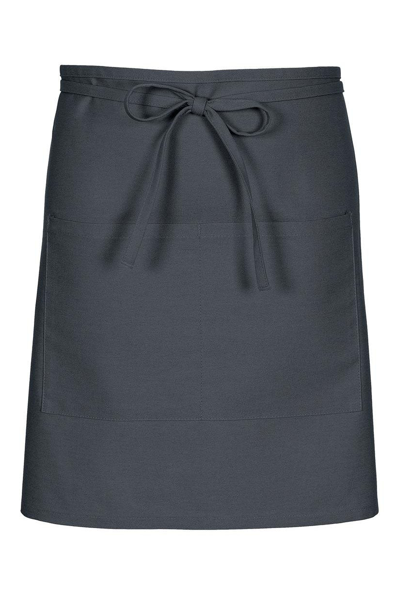 Fame Charcoal Half Bistro Apron (2 Patch Pockets)