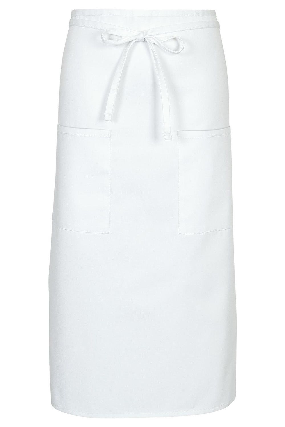 Fame White Bistro Apron (2 Pockets)