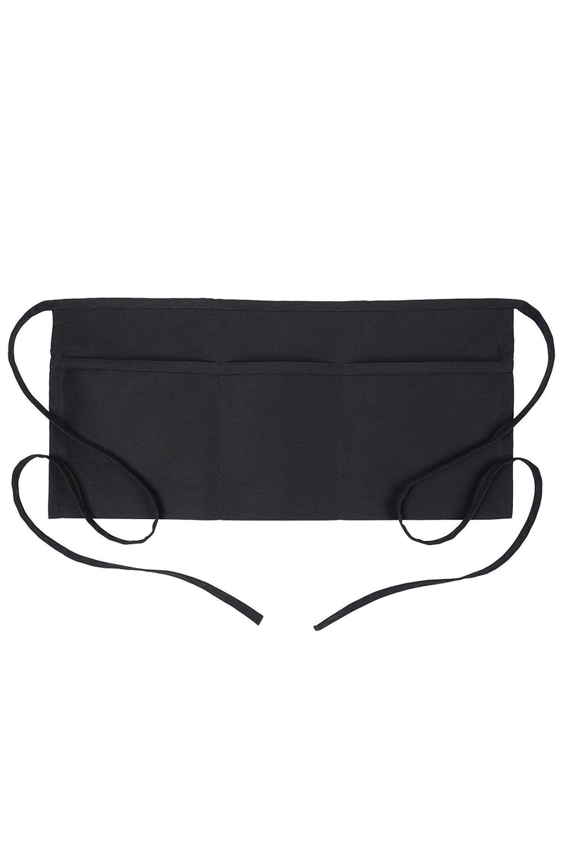 Black Waist Apron (3 Pockets) ApronWarehouse