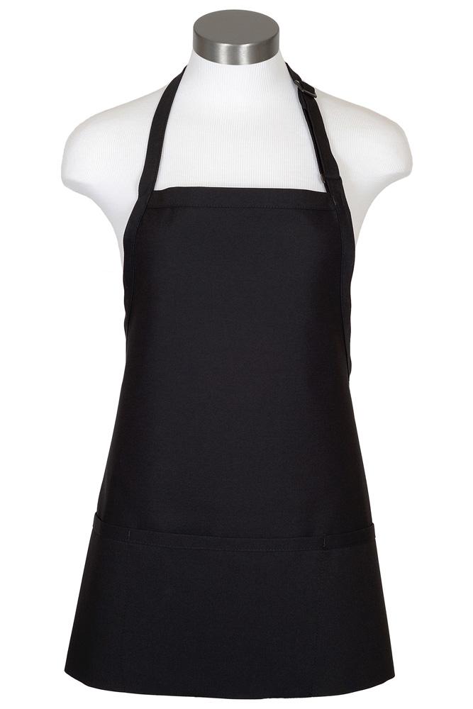 Fame Black Bib Adjustable Apron (3 Pockets)