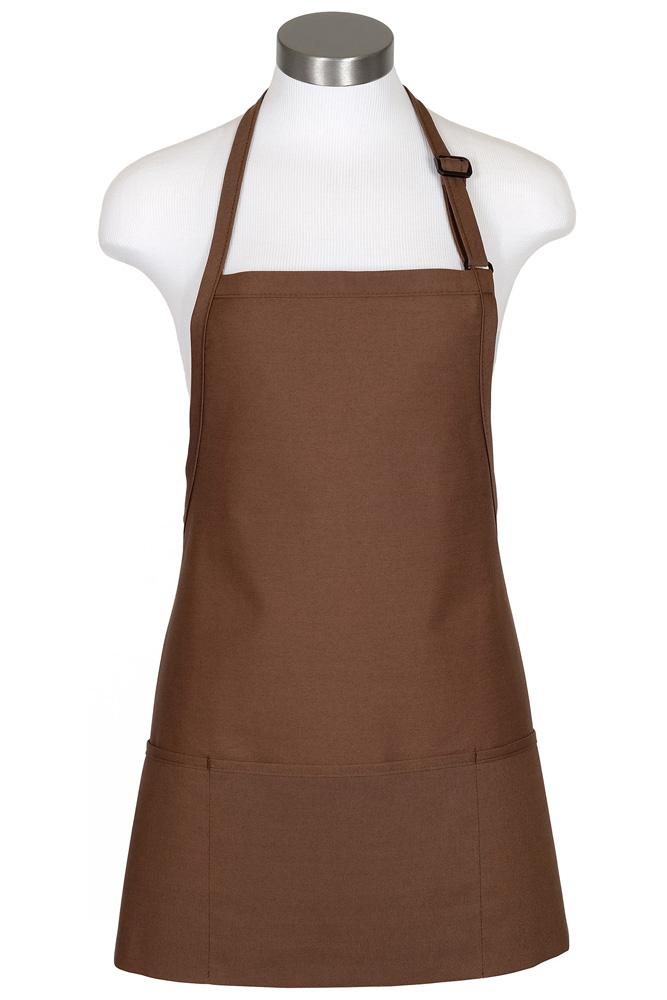 Fame Mocha Bib Adjustable Apron (3 Pockets)