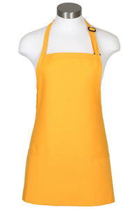 Yellow Deluxe Bib Adjustable Apron (No Pockets)