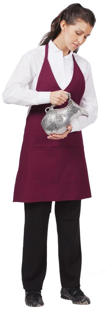 Fame V-Neck Bib Adjustable Apron (2 Patch Pockets)