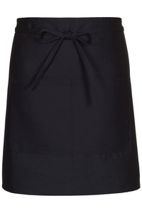 Fame Black Half Bistro Apron (2 Patch Pockets)