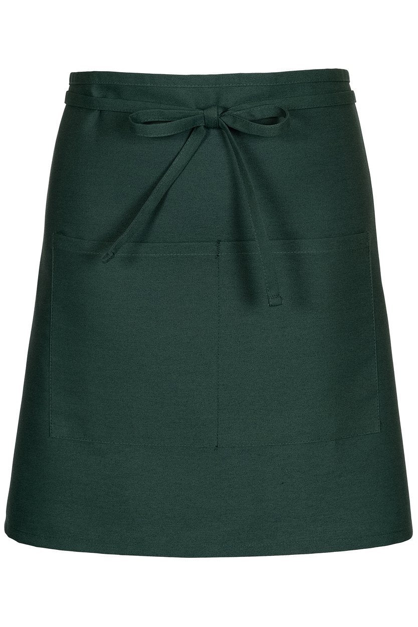 Fame Hunter Green Half Bistro Apron (2 Patch Pockets)