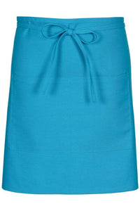 Fame Turquoise Half Bistro Apron (2 Patch Pockets)
