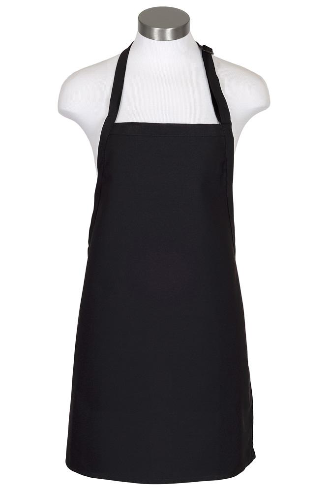 Fame Black Cover Up Bib Adjustable Apron (No Pockets)