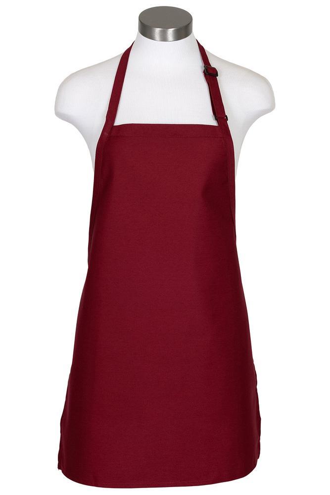 Fame Burgundy Cover Up Bib Adjustable Apron (No Pockets)