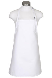 Fame White Cover Up Bib Adjustable Apron (No Pockets)