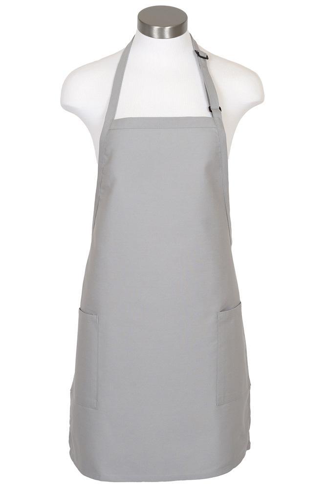 Fame Silver Bib Adjustable Apron (2-Patch Pockets)