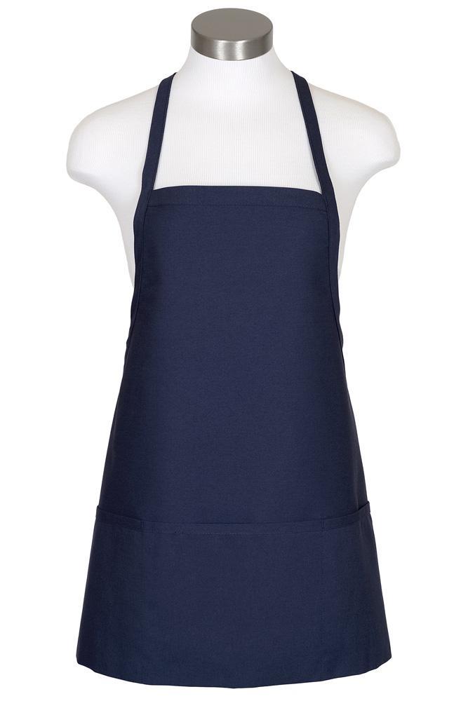 Fame Navy Criss Cross Bib Apron (3 Pockets)