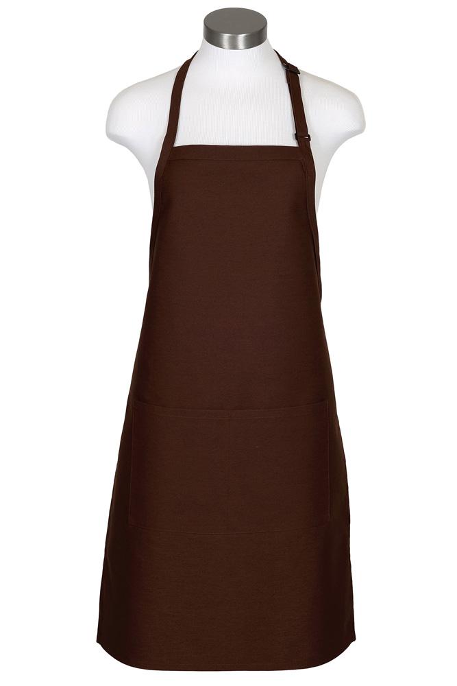 Fame Brown Bib Adjustable Apron (2 Pockets)