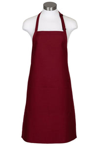 Fame Burgundy Bib Adjustable Apron (2 Pockets)