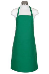 Fame Kelly Green Bib Adjustable Apron (2 Pockets)