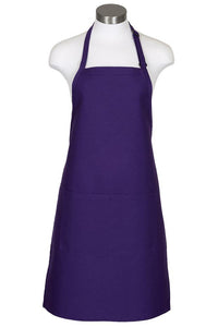 Fame Purple Bib Adjustable Apron (2 Pockets)