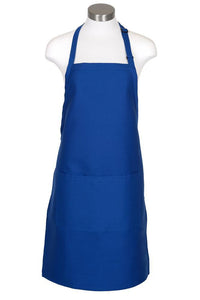 Fame Royal Blue Bib Adjustable Apron (2 Pockets)