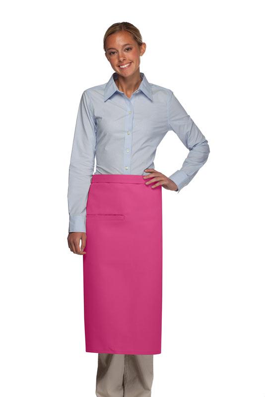 Hot Pink Deluxe Full Bistro Apron (1 Inset Pocket) – ApronWarehouse