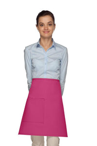 Cardi / DayStar Hot Pink Half Bistro Apron (1 Pocket)