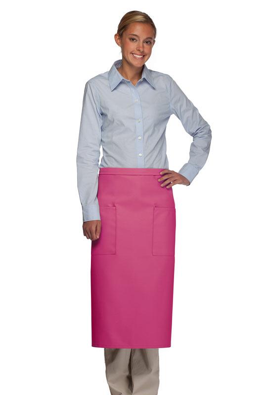 Cardi / DayStar Hot Pink Full Bistro Apron (2 Pockets)