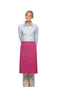 Cardi / DayStar Hot Pink 3/4 Bistro Apron (2 Pockets)