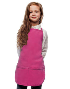 Cardi / DayStar Hot Pink Kid's Bib Apron (2 Pockets)