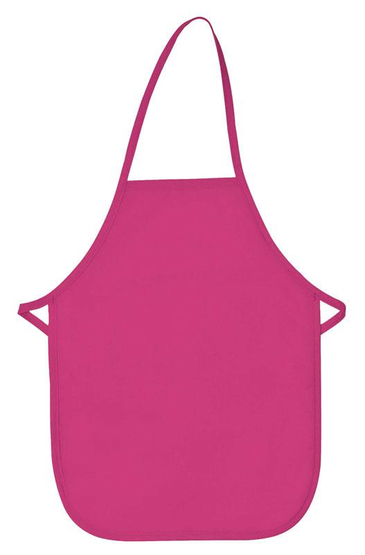 Cardi / DayStar Hot Pink Kid's XL Bib Apron (No Pockets)